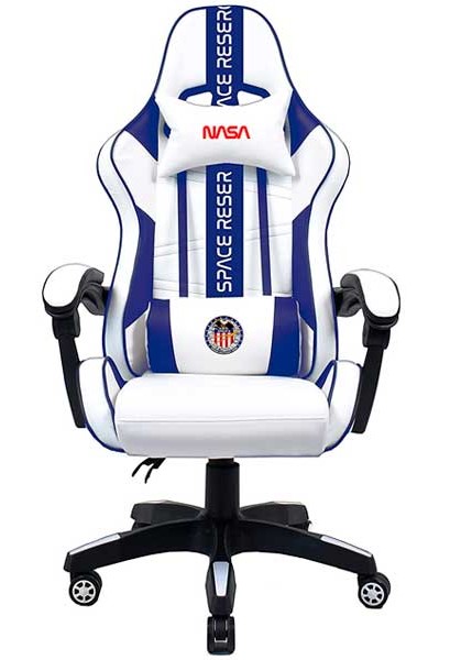 Silla gaming NASA ATLANTIS blanco/azul